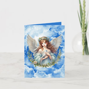 Elegant Angel voeg je eigen bericht toe Notitiekaartje