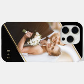 Elegant Angle Monogramed Custom Photo Case-Mate iPhone Case (Achterkant (horizontaal))