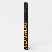 Elegant Animal Print Faux Diamond Monogramed Case-Mate iPhone Case (Achterkant/links)