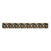 Elegant Animal Print Gold and Black Glitter Look Lint (Voorkant)