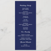 Elegant anker nautische bruiloft Initialen Programma (Achterkant)