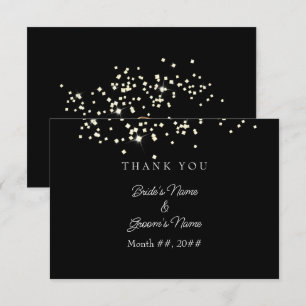 Elégant anneau Rhinestones Mariage Carte de remerc