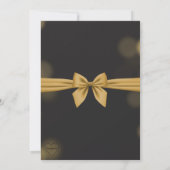 Elégant anniversaire Black and Gold Invitation (Dos)