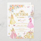 Elégant anniversaire de princesse Invitation (Devant / Derrière)