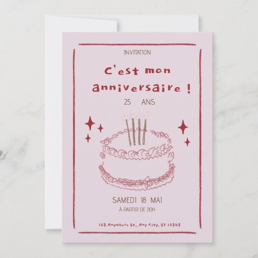 Elegant Anniversary Invitation Design (Devant)