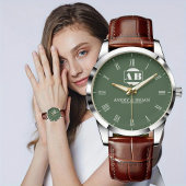 Elegant Anniversary Keepsake Couples Personalized Horloge