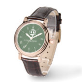 Elegant Anniversary Keepsake Couples Personalized Horloge (Hoek)