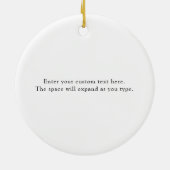 Elegant Anniversary Vow Renewal Custom Text Keramisch Ornament (Achterkant)