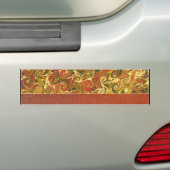Elegant Antiek Boek,  wervelpatroon Bumpersticker (Op auto)