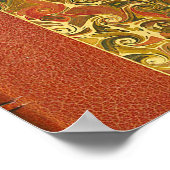 Elegant Antiek Boek,  wervelpatroon Poster (Hoek)