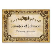 Elegant Antiek bruiloft Kaart (Achterkant)