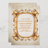 Elegant Antiek Goud Lijst 100e Verjaardag Kaart (Voorkant / Achterkant)