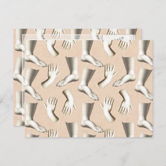 Elegant Antiek gravingshandbereik Uniek Briefkaart (Voorkant / Achterkant)