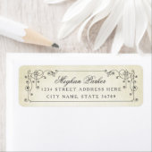 Elegant Antiek Return Address Etiket (Insitu)
