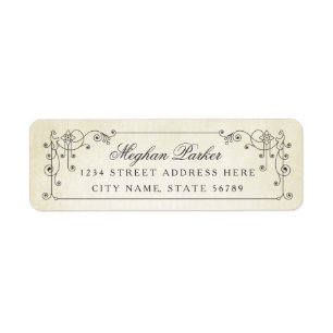 Elegant Antiek Return Address Etiket