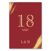 Elegant Antiek Rood Gold Classic Weddenschap Kaart (Achterkant)