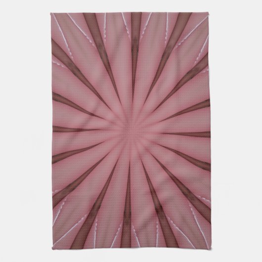 Elegant Antiek roze Kaleidoscoop ontwerp Theedoek (Verticaal)