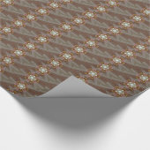 Elegant Antiek Roze Zilver Goud Witte Bloem Cadeaupapier (Hoek)