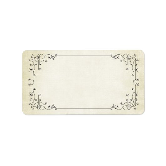 Elegant Antiek Worn Kijk | Blanco adres Etiket (Voorkant)