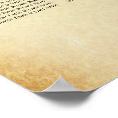 Elegant Antiek zwembroek Wedding Seding Chart Poster (Hoek)