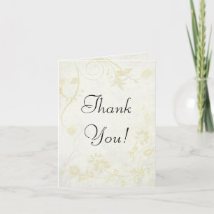 Elégant Antique Blanc Vintage Mariage Merci