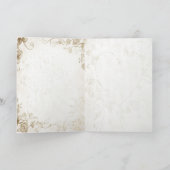 Elégant Antique Gold Vintage Wedding Invitation (Intérieur)