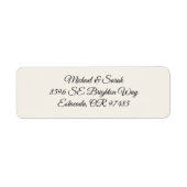 Elegant Antique Ivory Return Address Etiket (Voorkant)