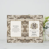 Elegant antiqued Gold Baroque, huwelijksprogramma (Staand voorkant)