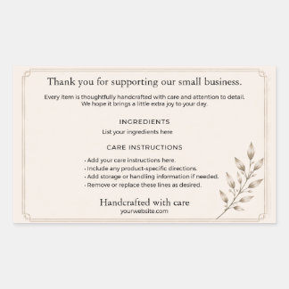 Elegant Apotheek Product Achterlabel Rechthoekige Sticker