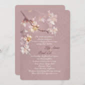 Elegant Apple Blossom Wedding Uitnodiging (Voorkant / Achterkant)