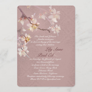 Elegant Apple Blossom Wedding Uitnodiging