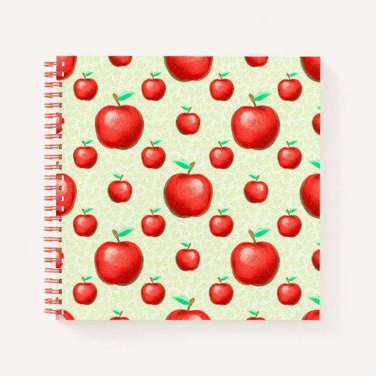 Elegant Apples Pattern Honeycomb Achtergrond | Notitieboek (Voorkant)