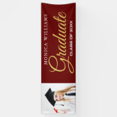 Élégant apporté et or 2021 diplômé Bannière photo (Vertical)