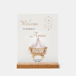 Elegant Aqiqah Welcome Acrylic Sign Acryl Bord