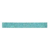 Elegant Aqua Blauwgroen gegraveerd Faux leder Lint (Voorkant)