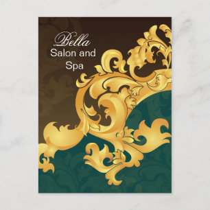 elegant aqua bloeit zaken Dank u Kaarten