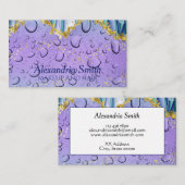 Elegant Aqua Blue Gradient Ombre Aangepaste naam Visitekaartje (Voorkant / Achterkant)