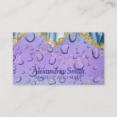 Elegant Aqua Blue Gradient Ombre Aangepaste naam Visitekaartje (Voorkant)