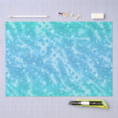 Elegant Aqua Blue Polka Dot Metallic Glitter Tissuepapier (Craft)