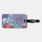 Elegant Aqua en Paarse Limelight Hydrangea Detail Bagagelabel (Achterkant horizontaal)