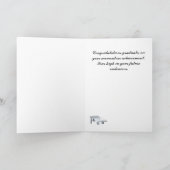 Elegant Aqua en Silver Afstuderen Kaart (Binnen)