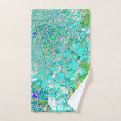 Elegant Aqua et Vert Limelight Hydrangea Détail (Serviette à main)