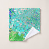Elegant Aqua et Vert Limelight Hydrangea Détail (Gant de toilette)