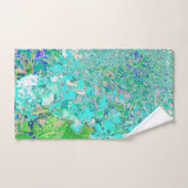 Elegant Aqua et Vert Limelight Hydrangea Détail (Serviette à main)