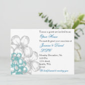 élégant aqua Fête d'entreprise Invitation (Debout devant)