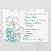 élégant aqua Fête d'entreprise Invitation (Devant / Derrière)