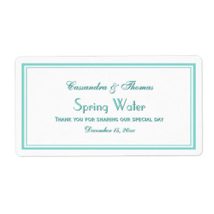 Elegant Aqua Flaced 2H Water Flacon Etiket