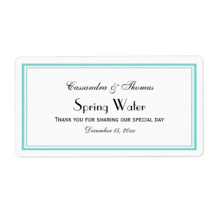 Elegant Aqua Flaced H Water Flacon Etiket