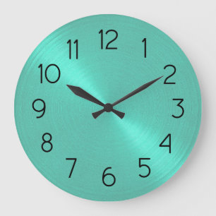 Elegant Aqua Green Sheen Grote Klok
