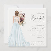 Elégant Aqua Mariage Gown Invitation Fête des mari (Devant)